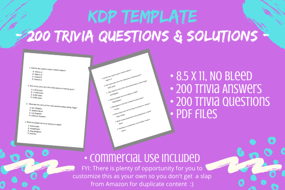 200 Trivia Questions Solutions for KDP: A Strategic Resource for Activity Book Creators