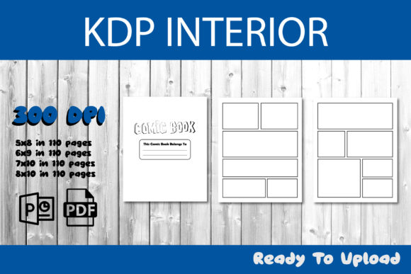 Blank Comic Book KDP Interior - 4 Size Guide