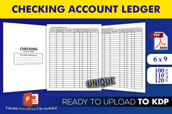 Checking Account Ledger KDP Interior Template