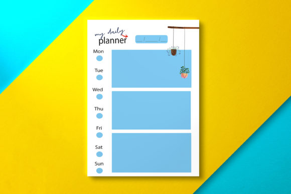 Daily Planner Blue: Versatile PDF Templates for Creators