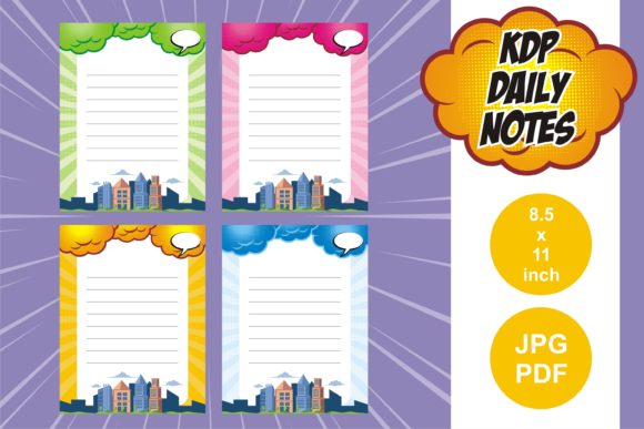 KDP Comic Daily Planner and Notes: A Flexible Interior