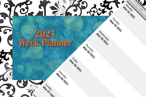 KDP Interior: 2021 Week Planner Pages for Creators