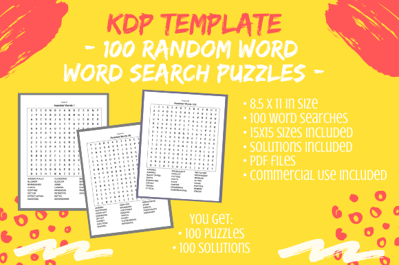 Maximizing KDP Interiors with 100 15x15 Random Word Search Puzzles