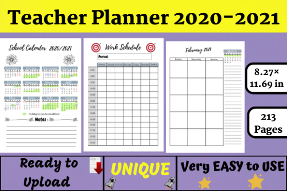 Teacher Lesson Planner 2020-2021 KDP: A Complete Resource for Organization and Passive Income