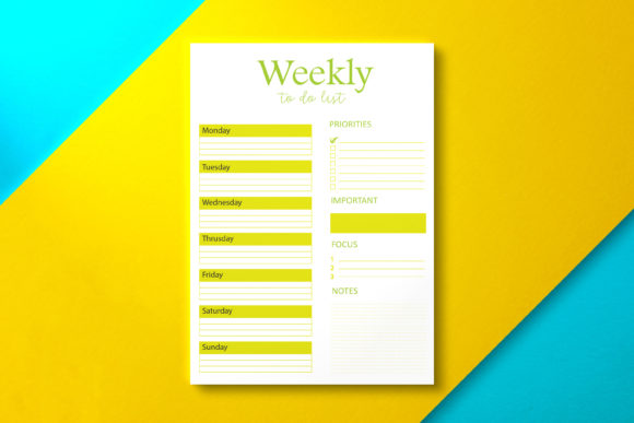 Weekly to Do List Minimalist Olive: A Functional Design for Digital and Print Planning